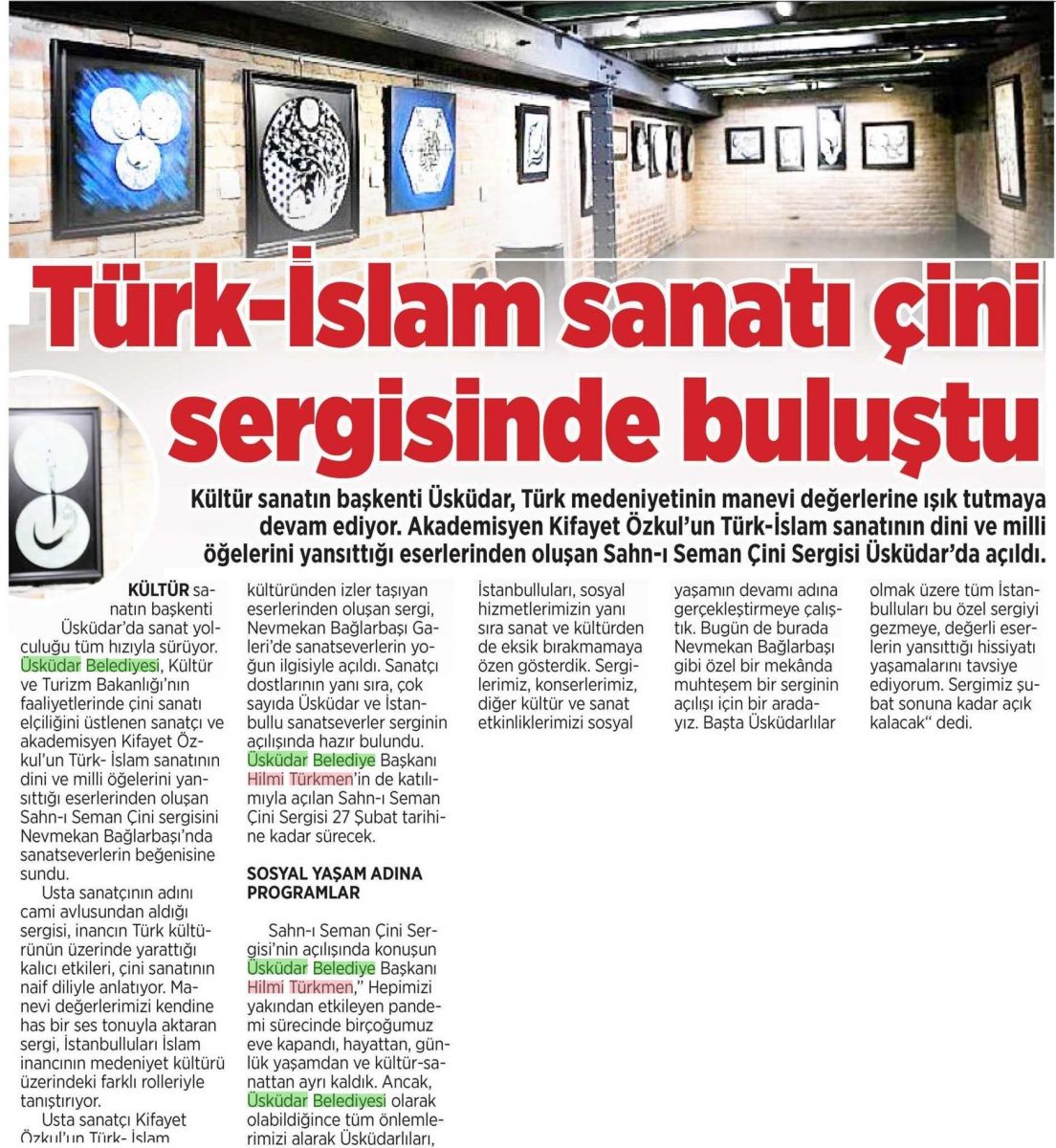 T rk slam Sanat ini Sergisi nde Bulu tu